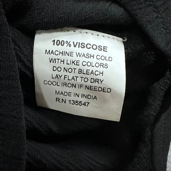 Avani Women's Large Black Long Sleeve Embroidered Tunic Flowy Boho - Picture 7 of 12